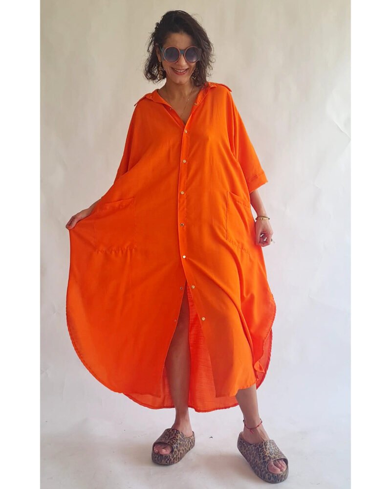 CAMISÃO CRIS LONGO LARANJA - Imagem 5
