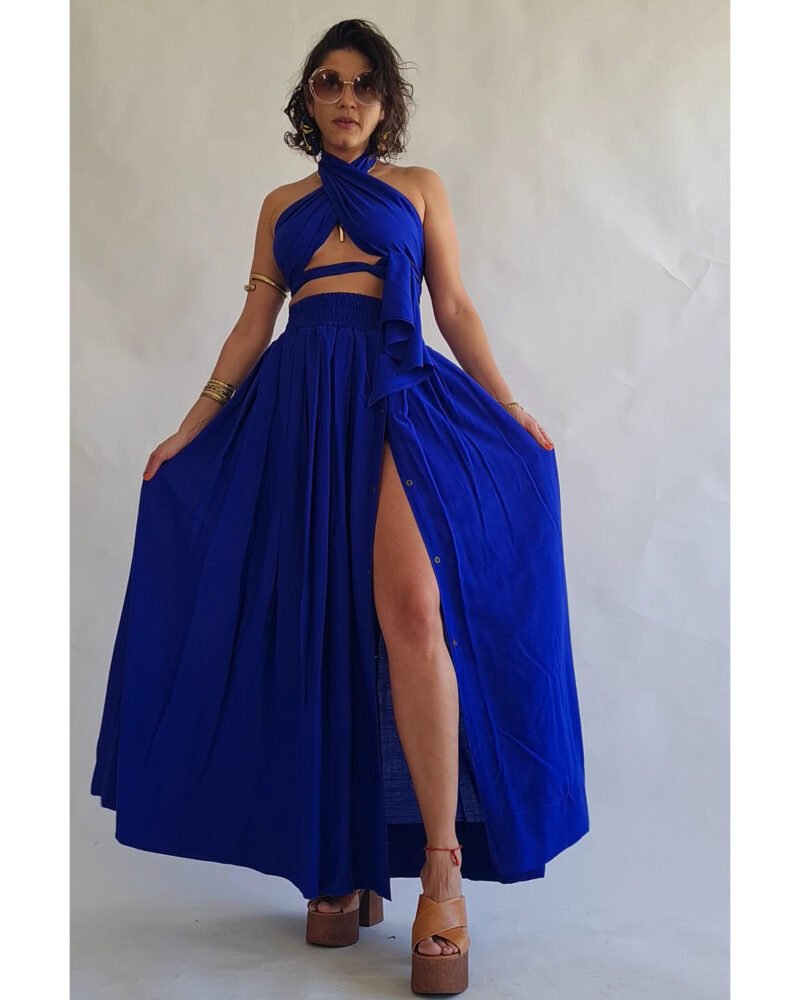 SAIA JASMIM AZUL ROYAL - Imagem 5