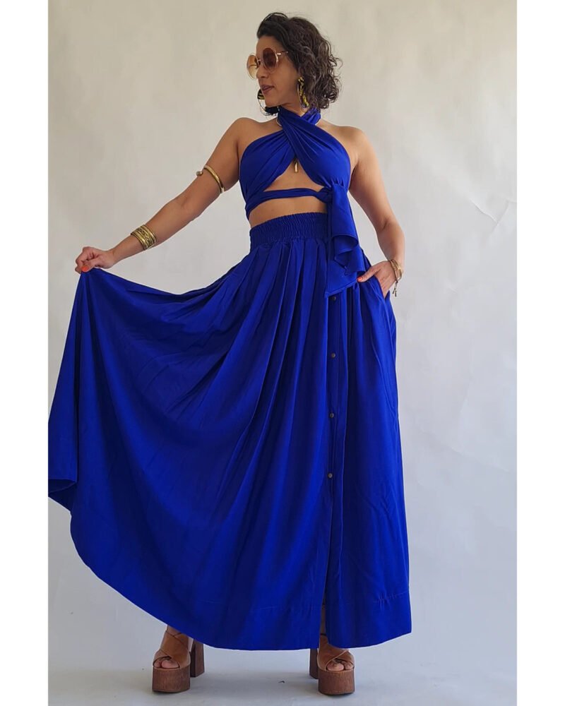 SAIA JASMIM AZUL ROYAL - Imagem 4