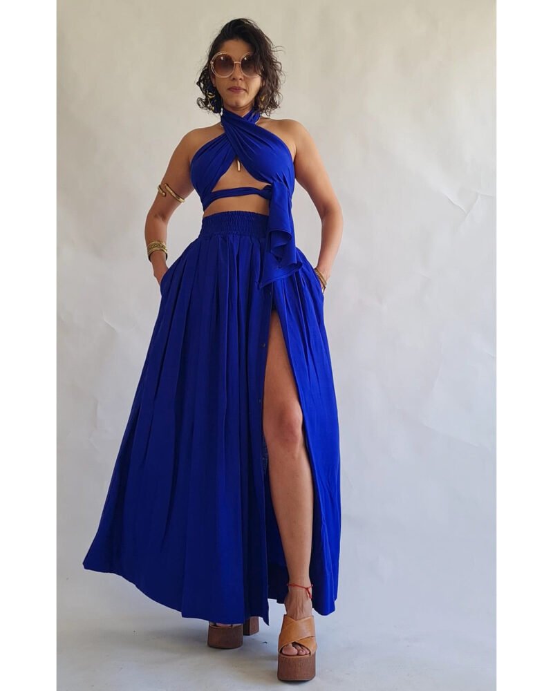 SAIA JASMIM AZUL ROYAL - Imagem 2