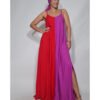 VESTIDO DANI BICOLOR VERMELHO E FUCSIA - Imagem 3
