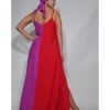 VESTIDO DANI BICOLOR VERMELHO E FUCSIA - Imagem 2