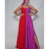 VESTIDO DANI BICOLOR VERMELHO E FUCSIA - Imagem 4