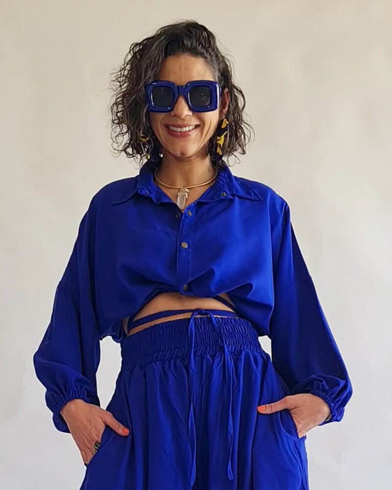 CROPPED FLAVIA AZUL ROYAL - Imagem 4
