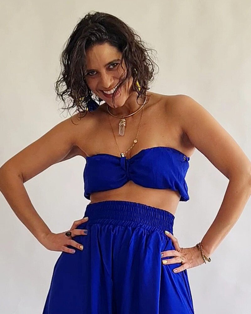 TOP ALCA MANGAS AZUL ROYAL - Imagem 3