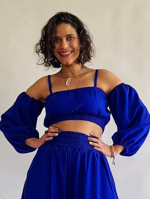 TOP ALCA MANGAS AZUL ROYAL