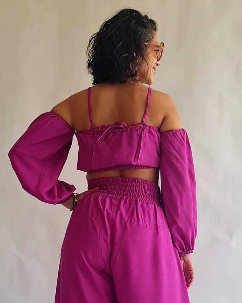 TOP ALCA MANGAS FUCSIA - Imagem 2
