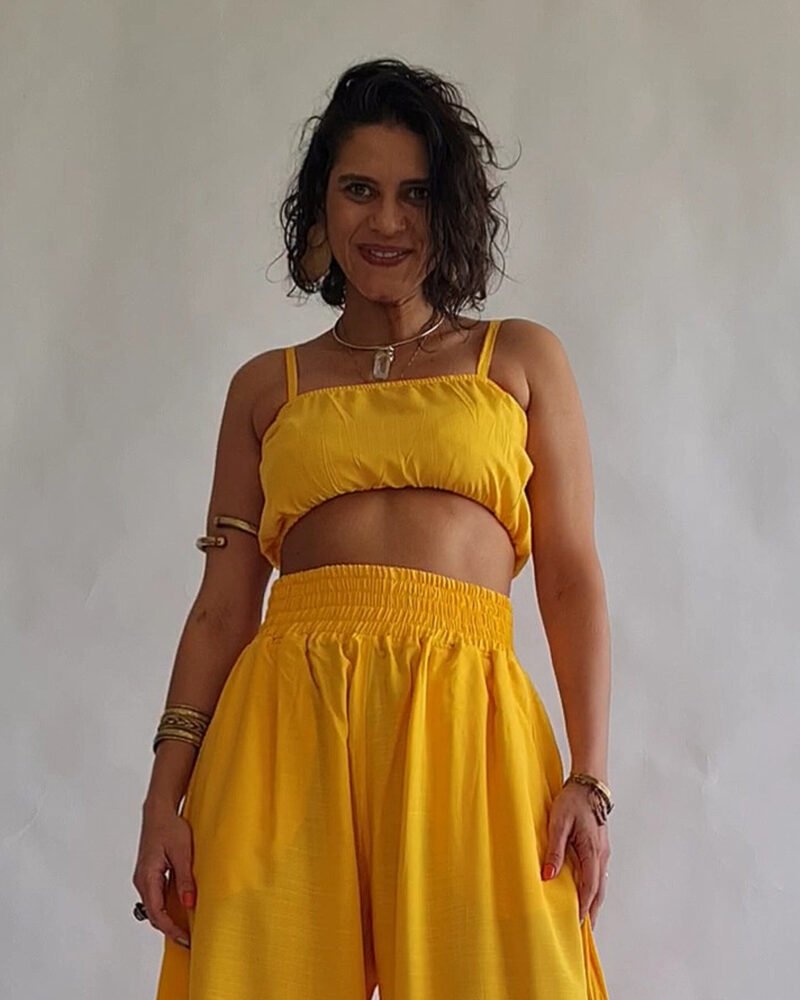 TOP ALCA MANGAS AMARELO - Imagem 2