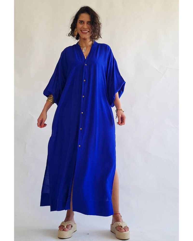 KIMONO LILITH LONGO AZUL ROYAL - Imagem 6
