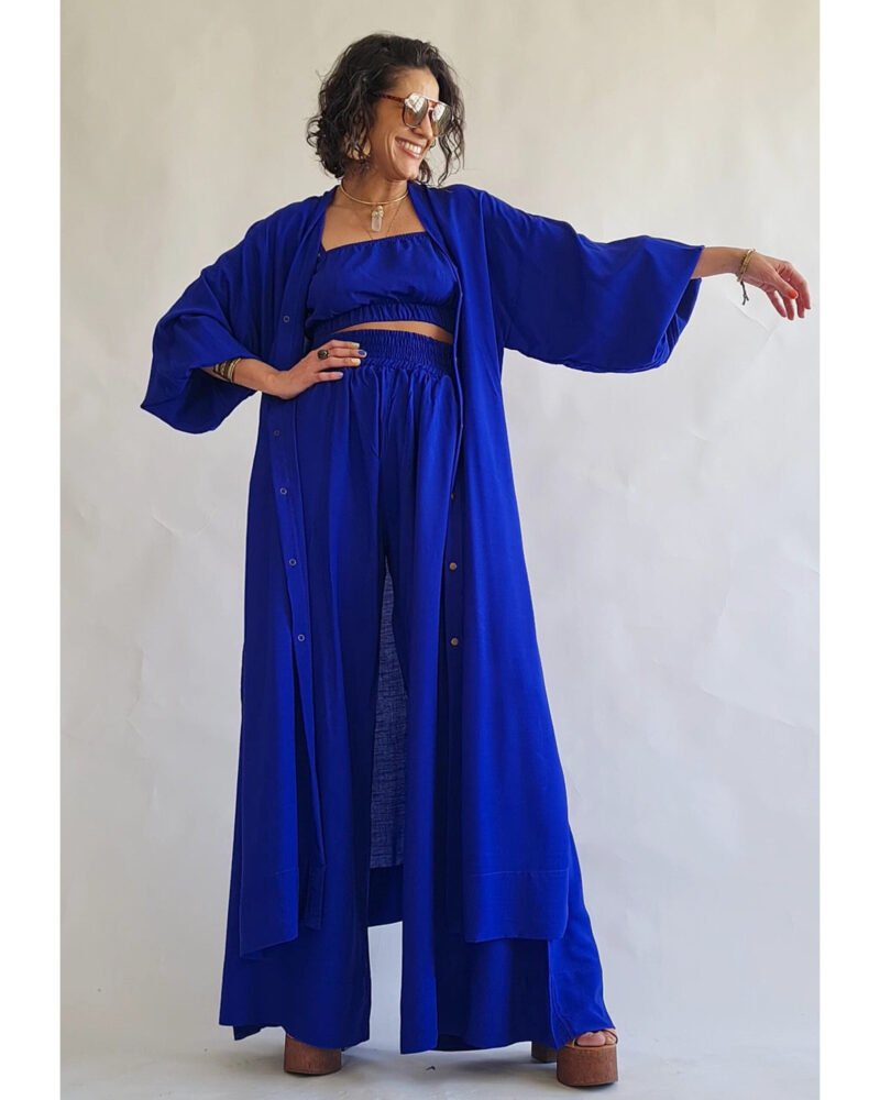 KIMONO LILITH LONGO AZUL ROYAL - Imagem 10