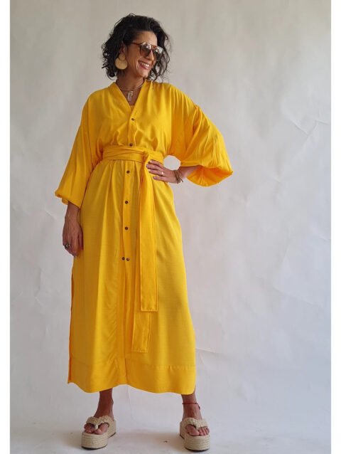 KIMONO LILITH LONGO AMARELO