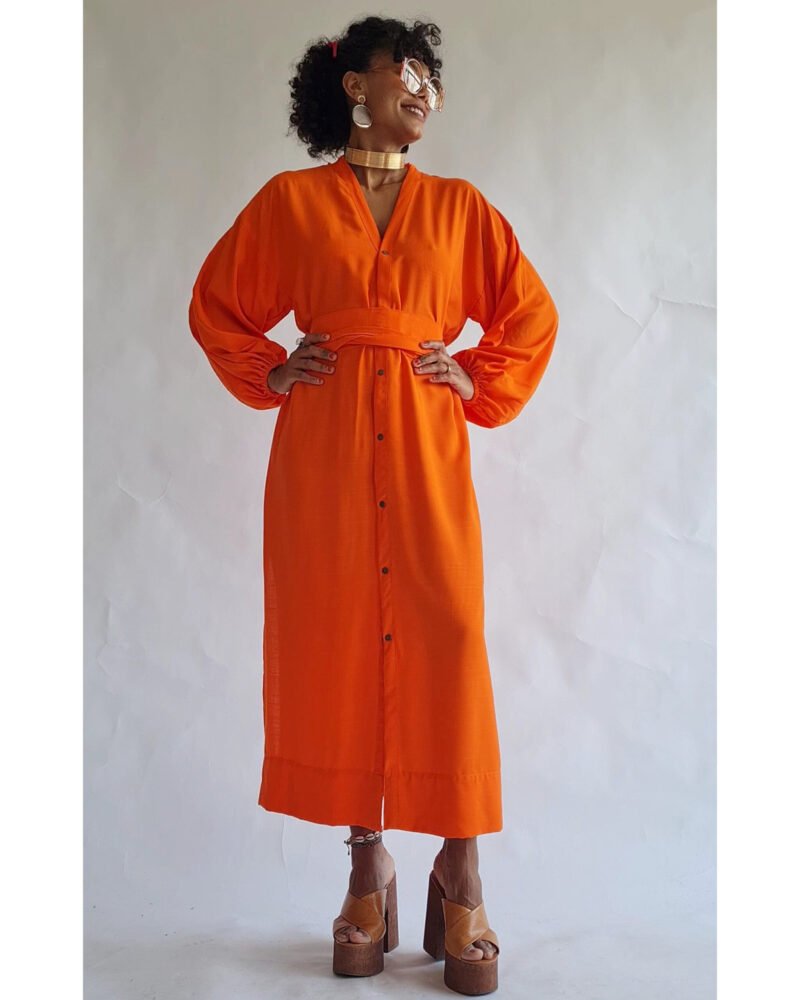 KIMONO LILITH LONGO LARANJA