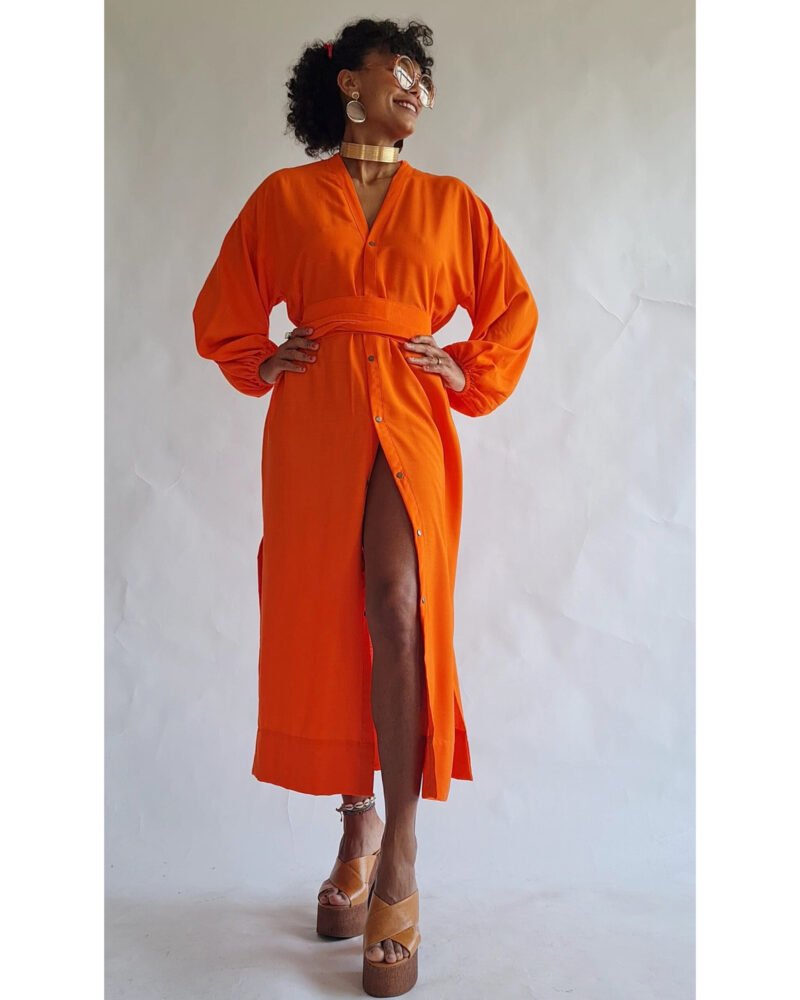 KIMONO LILITH LONGO LARANJA - Imagem 2
