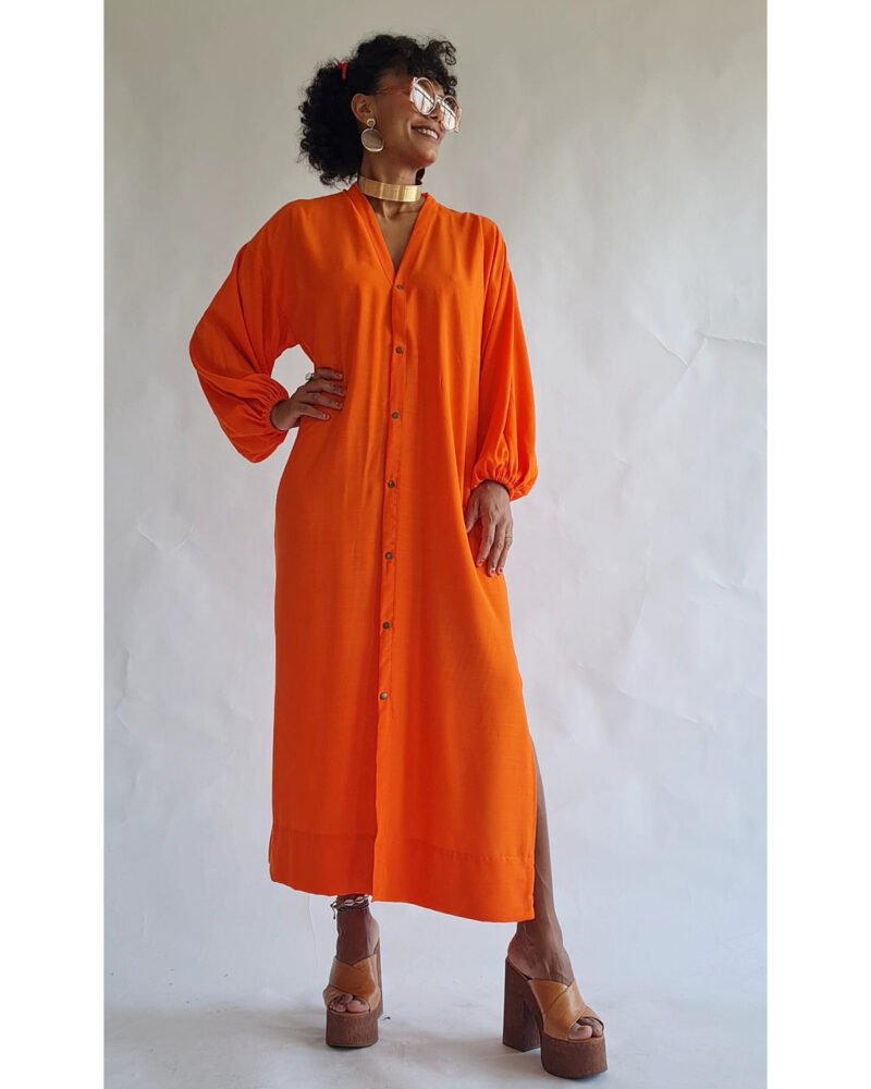 KIMONO LILITH LONGO LARANJA - Imagem 3