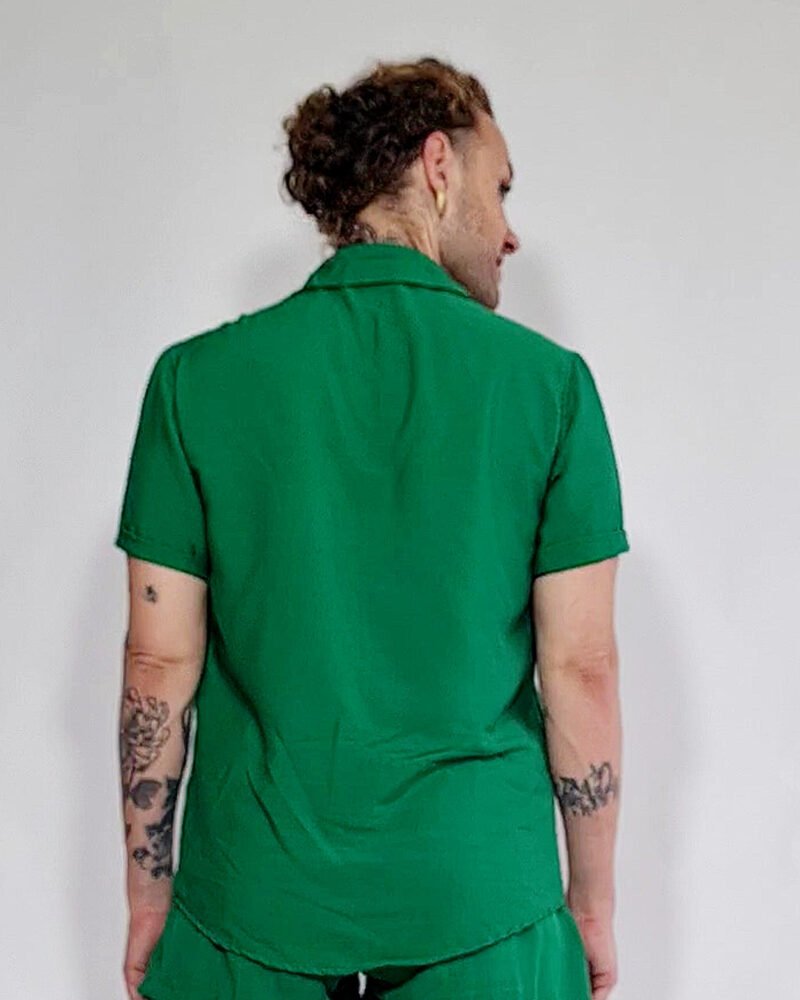 CAMISA MARIA JOÃO MANGA CURTA VERDE BANDEIRA - Imagem 2