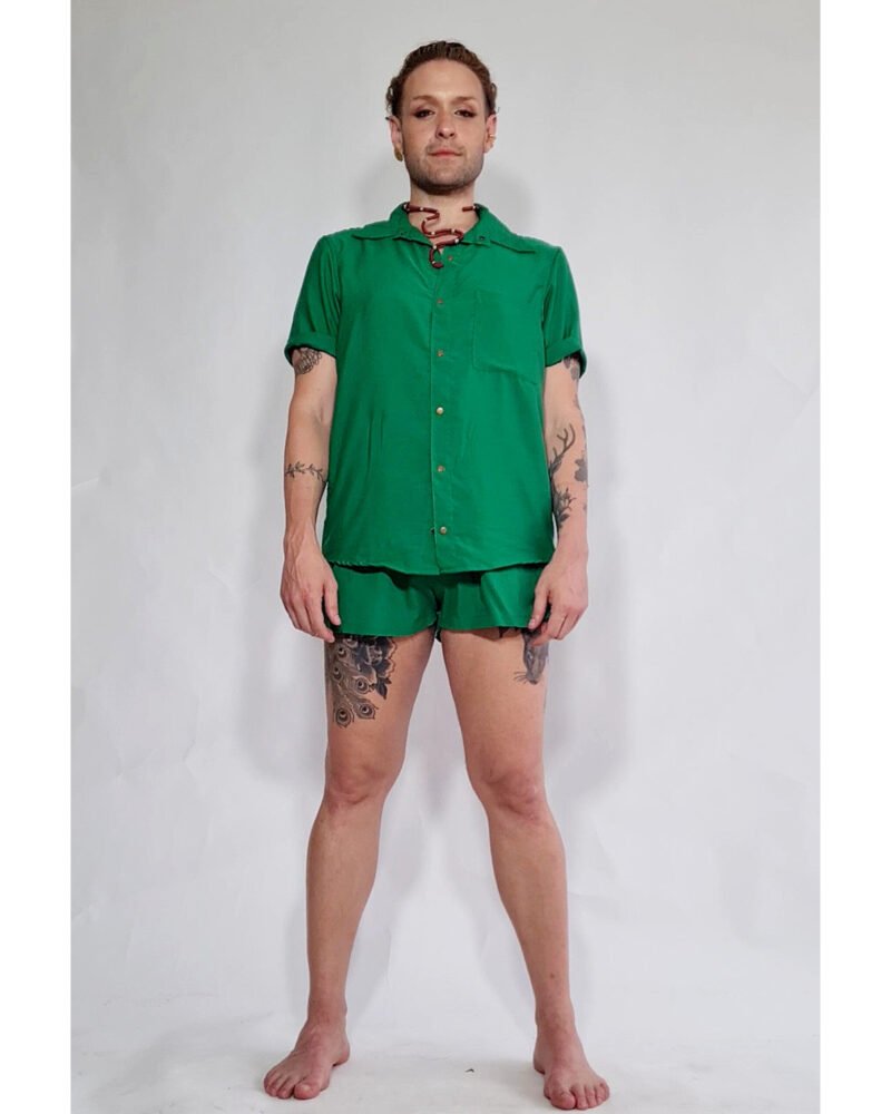 CAMISA MARIA JOÃO MANGA CURTA VERDE BANDEIRA - Imagem 3