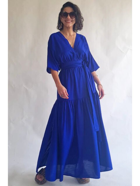 VESTIDO FÊNIX LONGO AZUL ROYAL