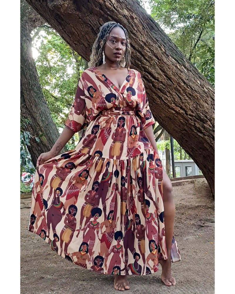 VESTIDO FÊNIX LONGO MESTIÇA