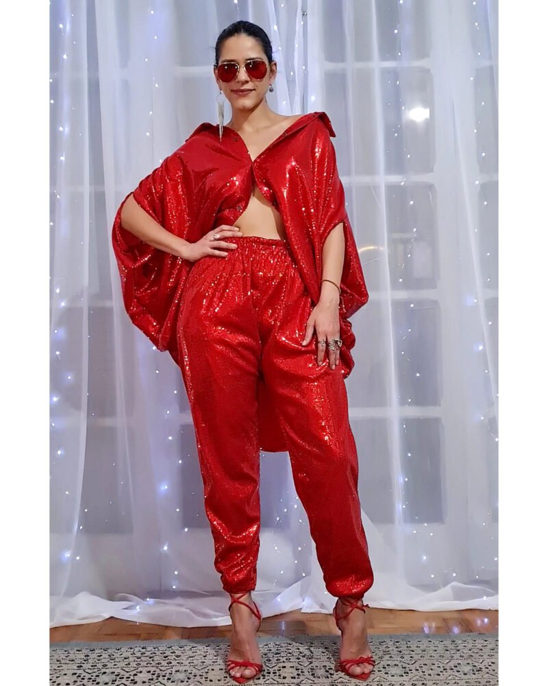 CALÇA MARIA JOÃO PAETÊ VERMELHO - Imagem 4
