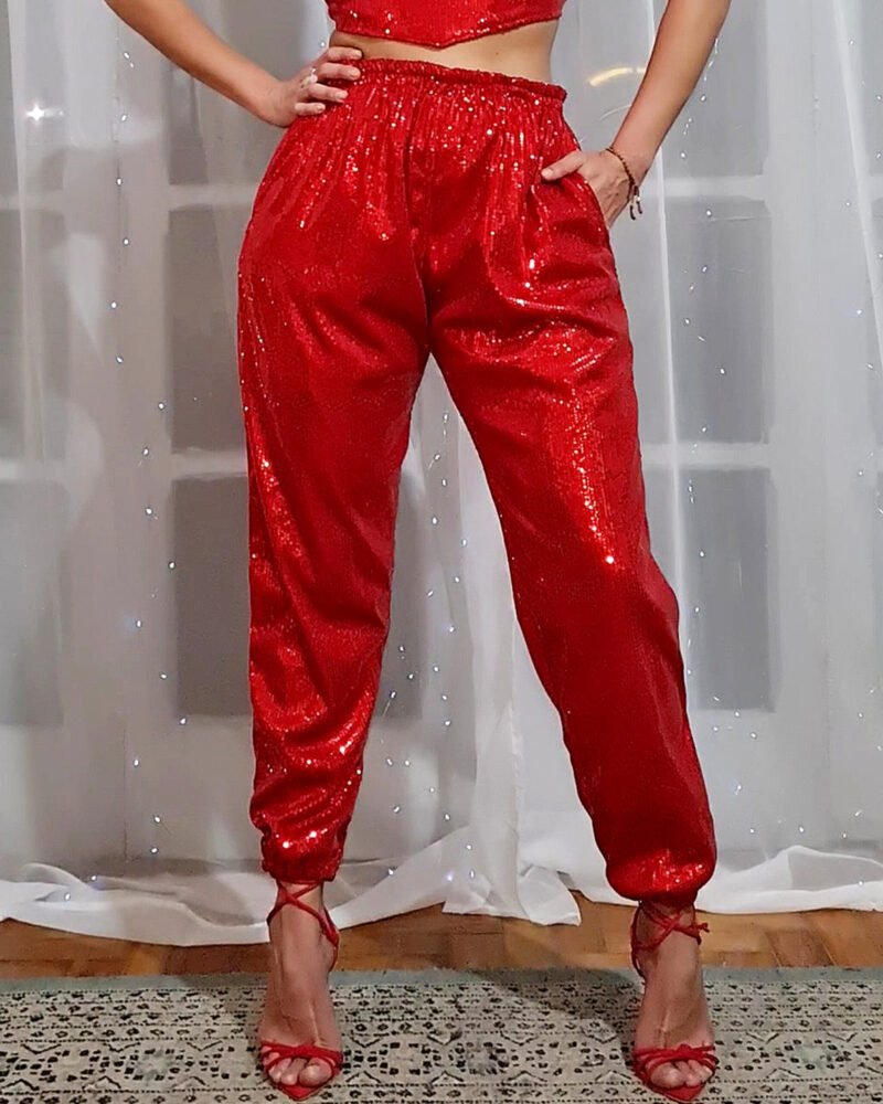 CALÇA MARIA JOÃO PAETÊ VERMELHO
