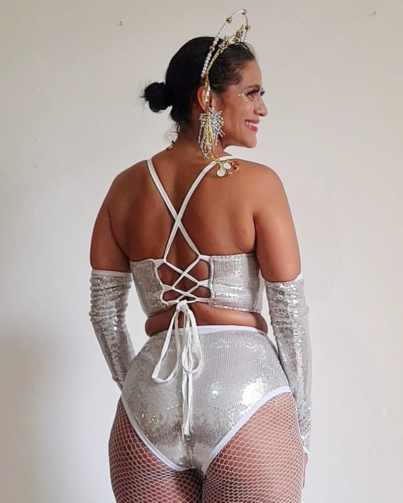TOP CORSET PAETÊ PRATA - Imagem 2