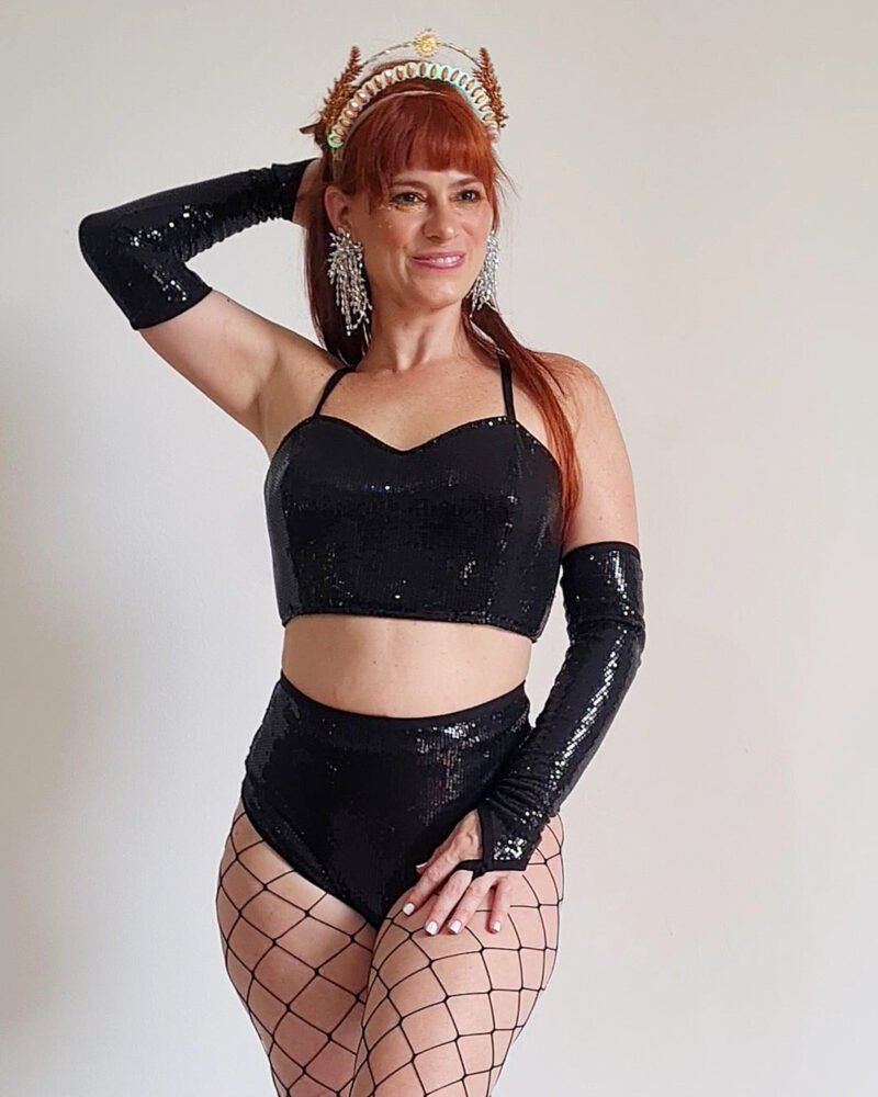 TOP CORSET PAETÊ PRETO - Imagem 7