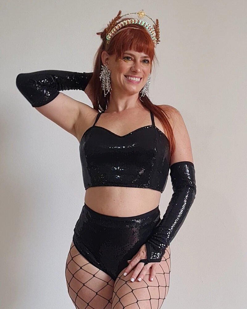 TOP CORSET PAETÊ PRETO - Imagem 3