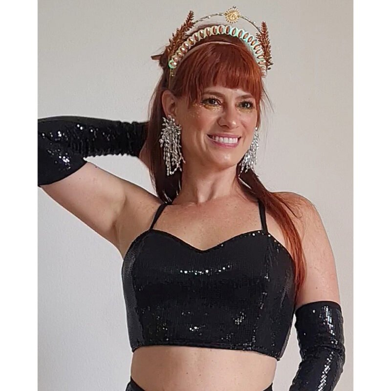 TOP CORSET PAETÊ PRETO