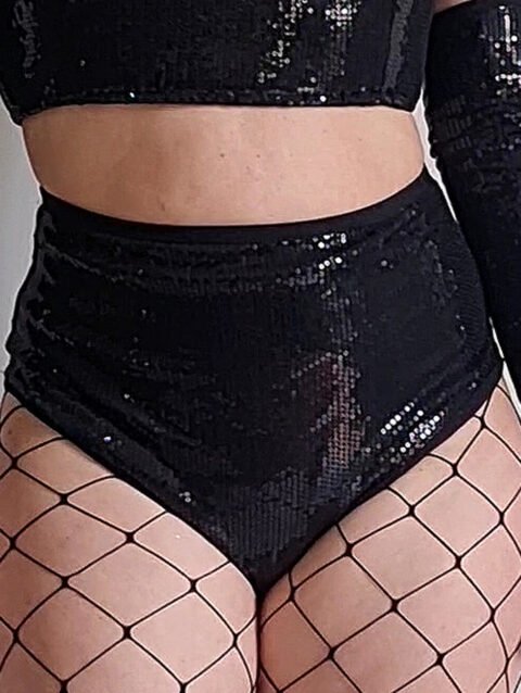 HOT PANT PAETÊ PRETO