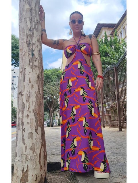 VESTIDO CHER LONGO TUCANOS