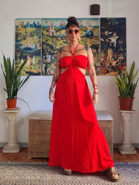 VESTIDO CHER LONGO VERMELHO