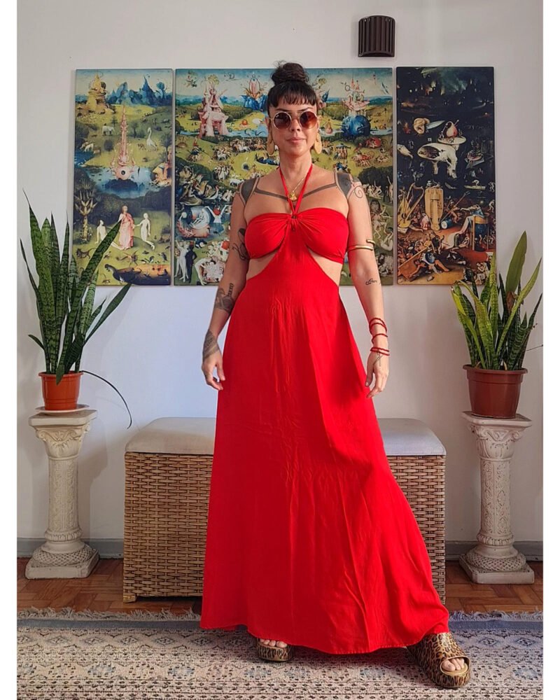VESTIDO CHER LONGO VERMELHO