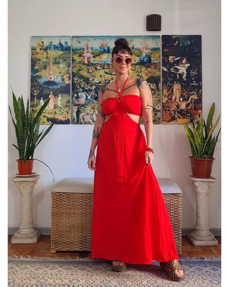 VESTIDO CHER LONGO VERMELHO - Imagem 5