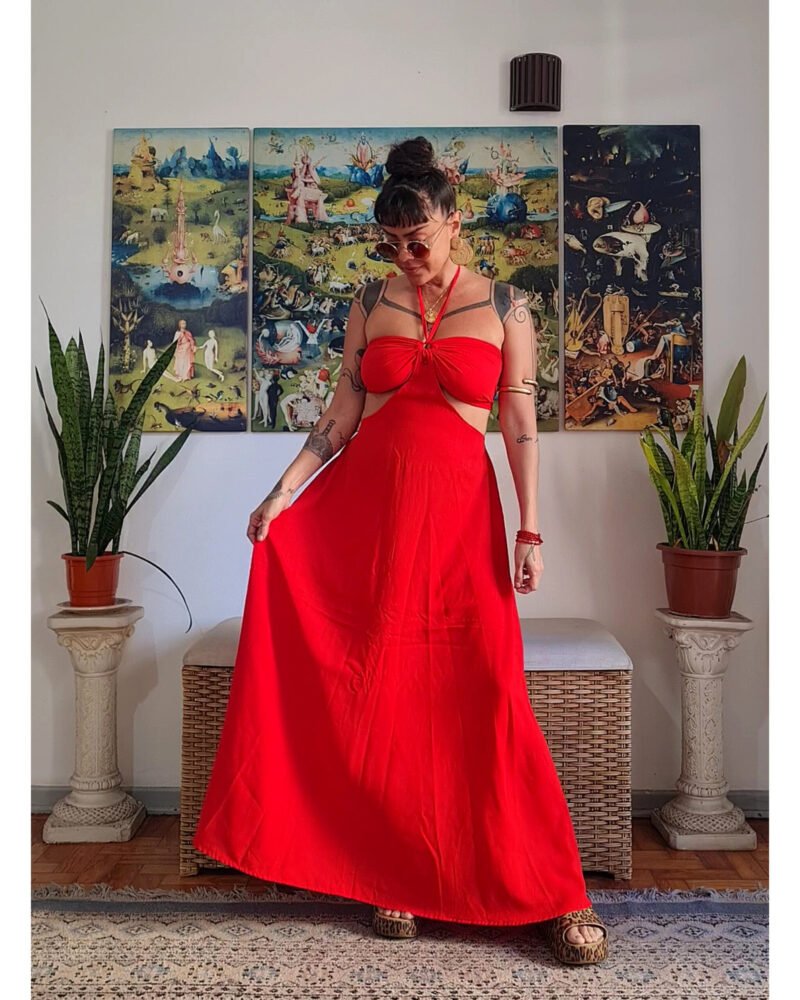 VESTIDO CHER LONGO VERMELHO - Imagem 4
