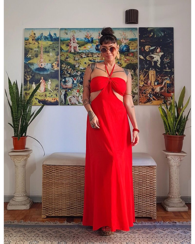 VESTIDO CHER LONGO VERMELHO - Imagem 13
