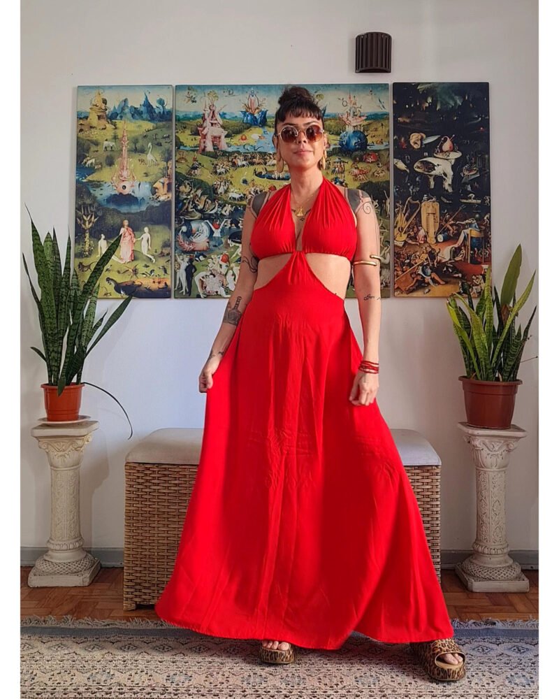 VESTIDO CHER LONGO VERMELHO - Imagem 11