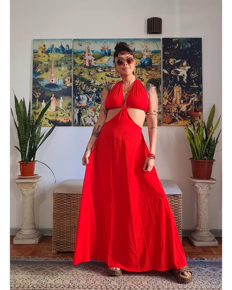 VESTIDO CHER LONGO VERMELHO - Imagem 9