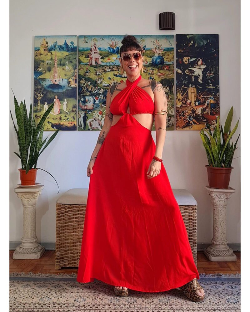 VESTIDO CHER LONGO VERMELHO - Imagem 10