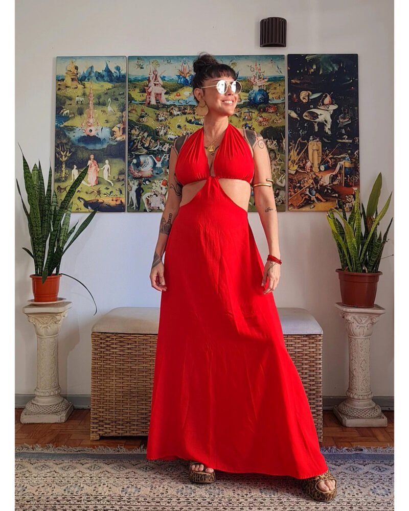VESTIDO CHER LONGO VERMELHO - Imagem 12