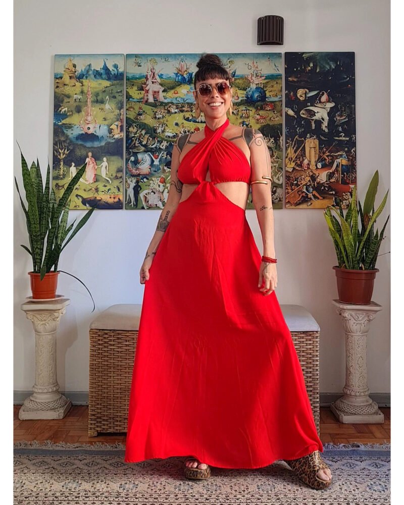 VESTIDO CHER LONGO VERMELHO - Imagem 14