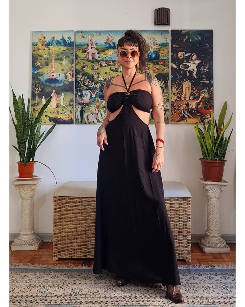 VESTIDO CHER LONGO PRETO - Imagem 3