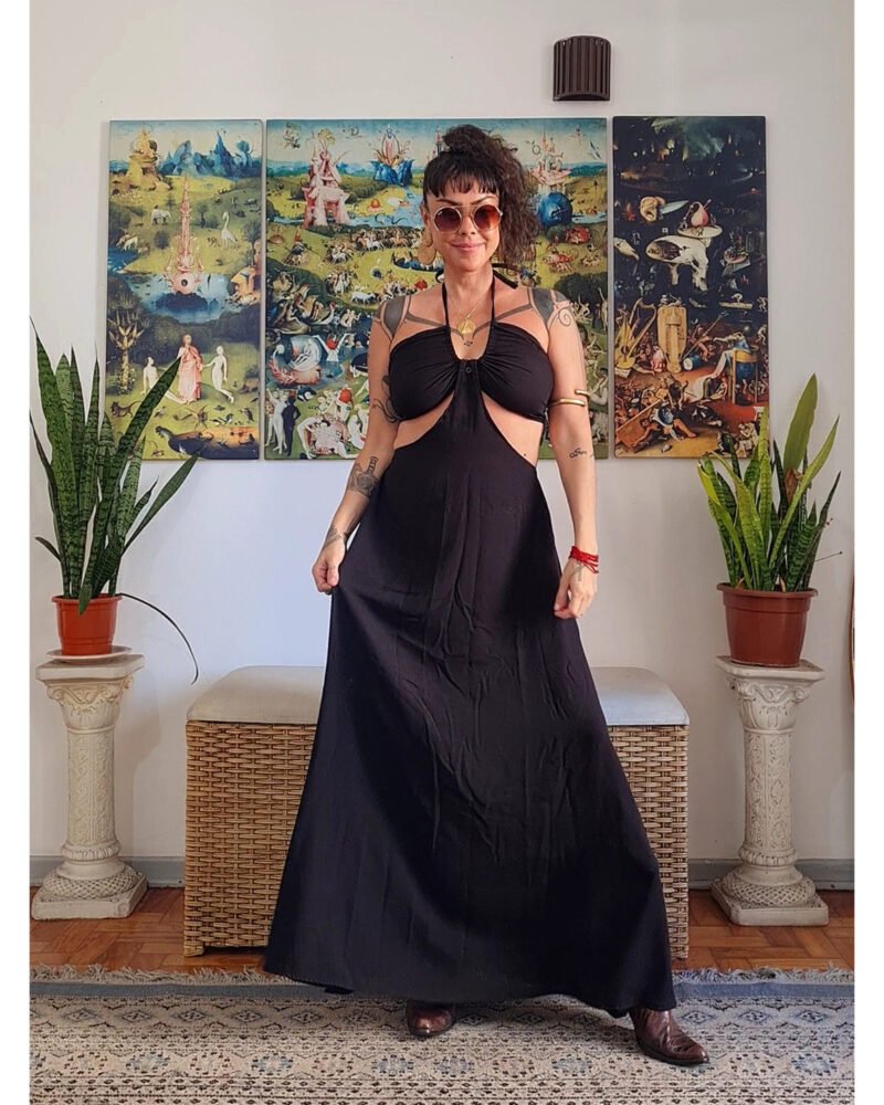 VESTIDO CHER LONGO PRETO - Imagem 5