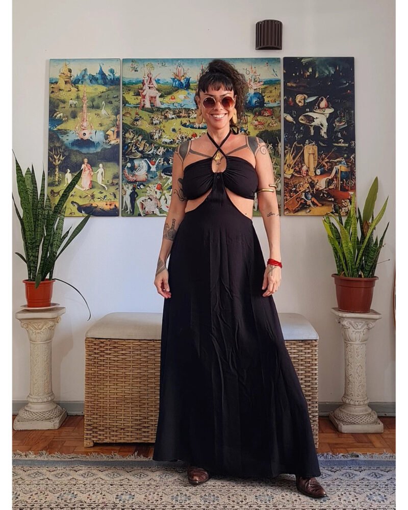 VESTIDO CHER LONGO PRETO - Imagem 6