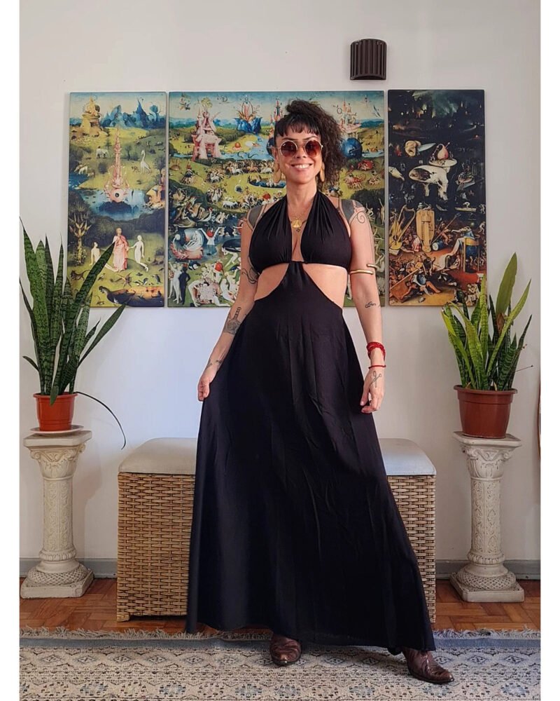 VESTIDO CHER LONGO PRETO - Imagem 7