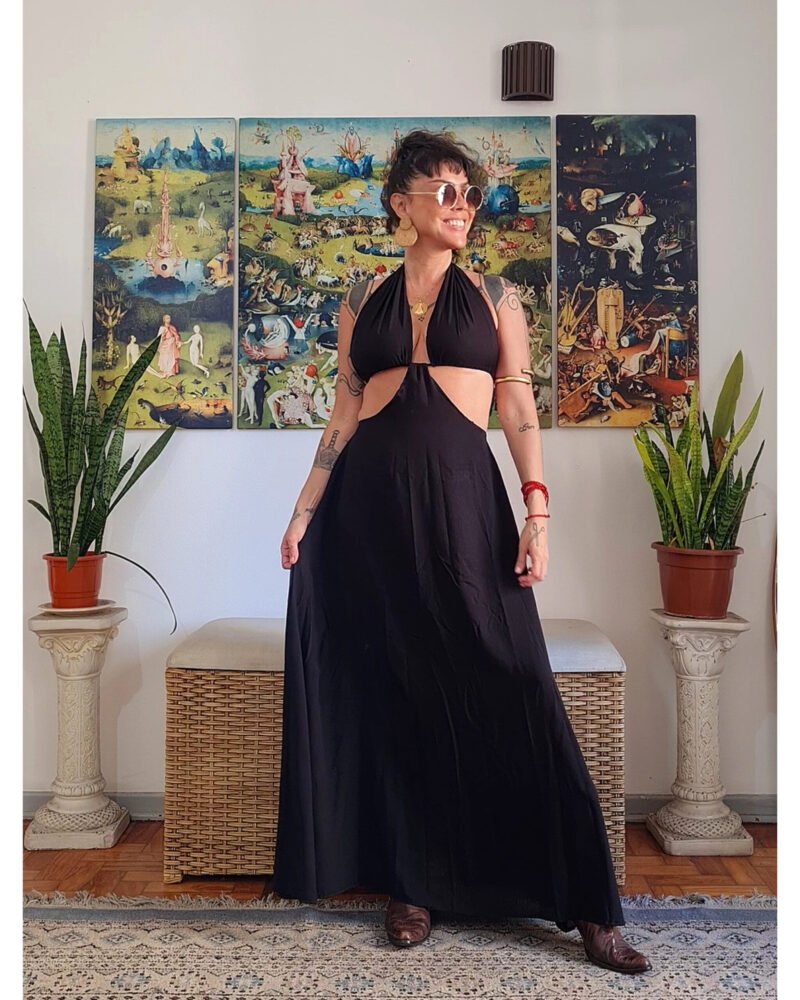 VESTIDO CHER LONGO PRETO - Imagem 8
