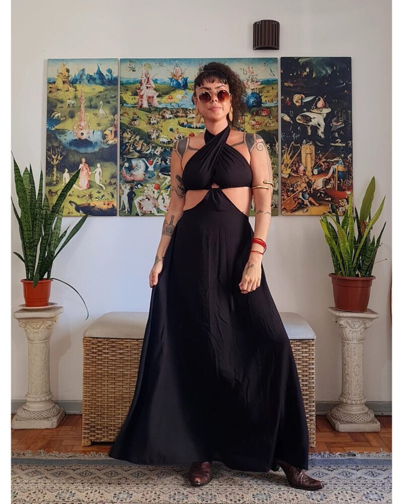 VESTIDO CHER LONGO PRETO - Imagem 9