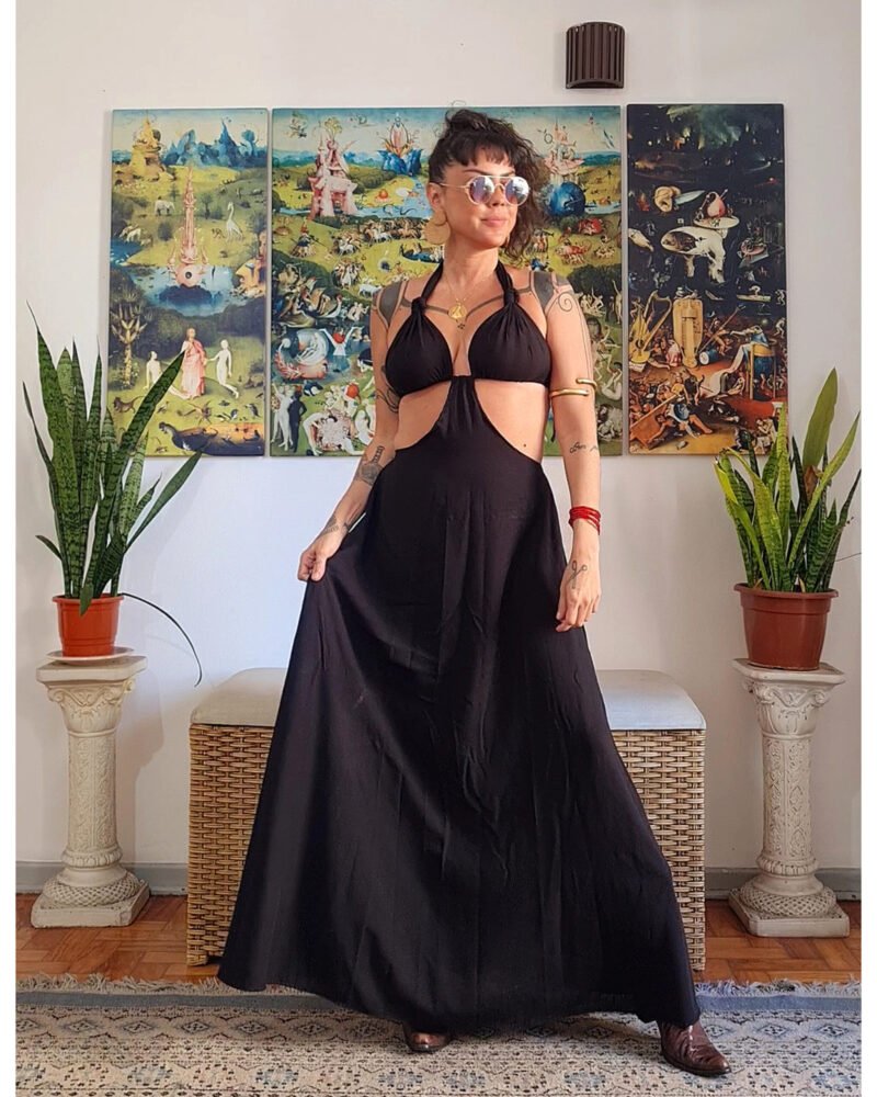 VESTIDO CHER LONGO PRETO - Imagem 10