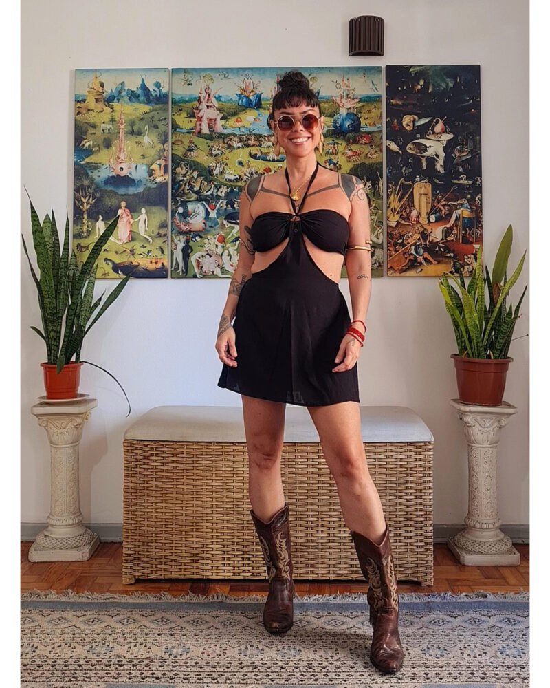VESTIDO CHER CURTO PRETO - Imagem 7