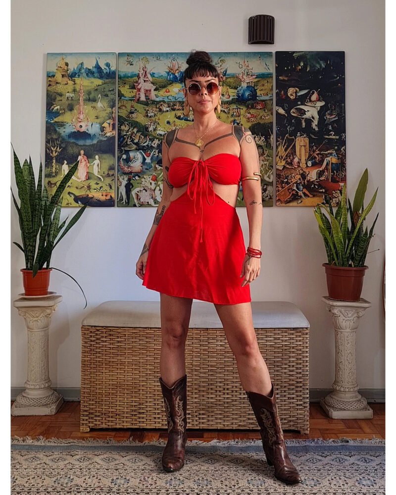 VESTIDO CHER CURTO VERMELHO - Imagem 6