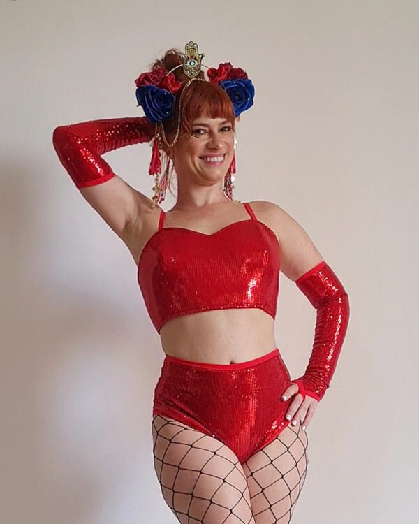 HOT PANT PAETÊ VERMELHO - Imagem 2